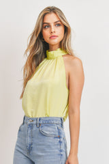 Satin Halter Neck Blouse